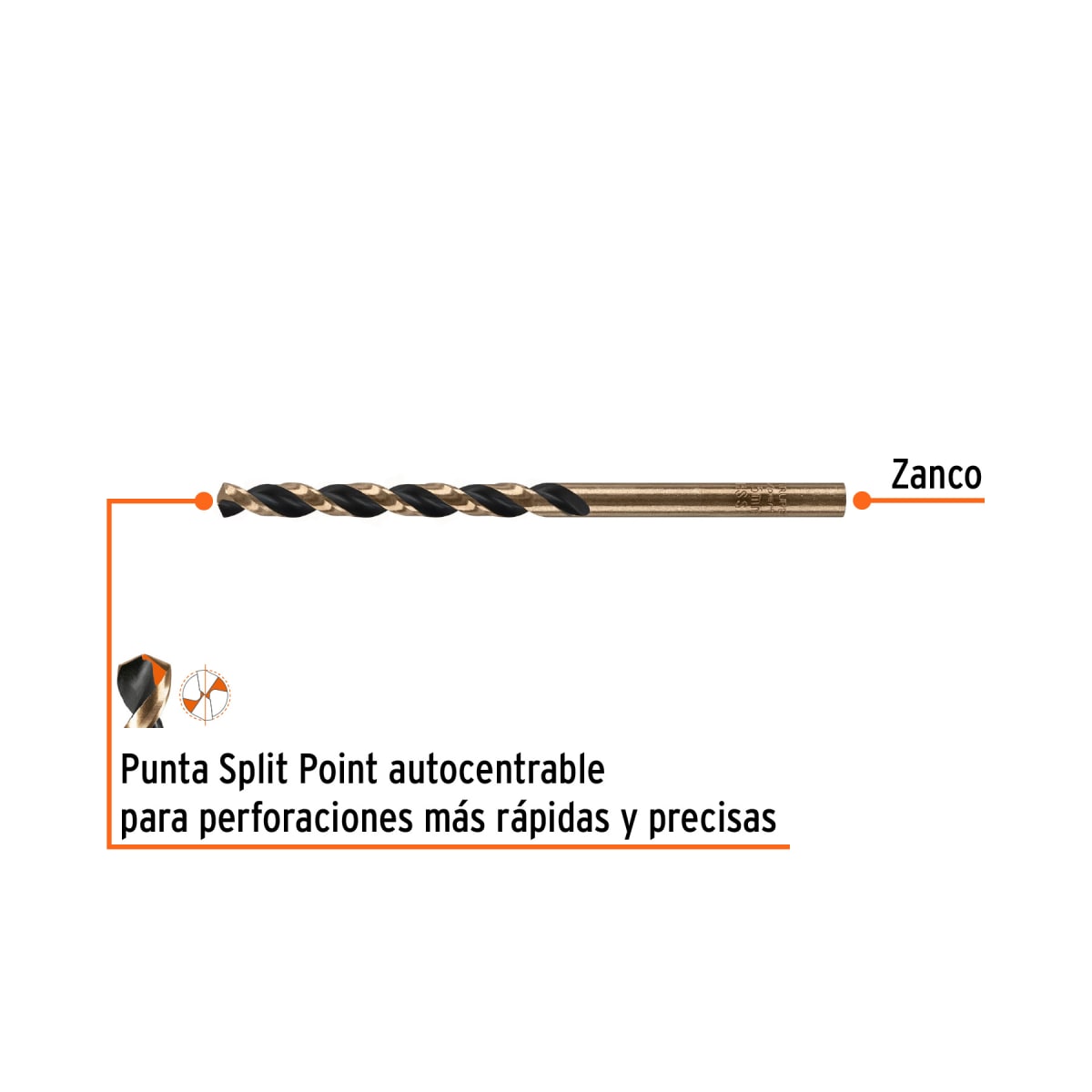 Broca HSS 4.5 mm Trugold para metal, Truper Expert por unidad2