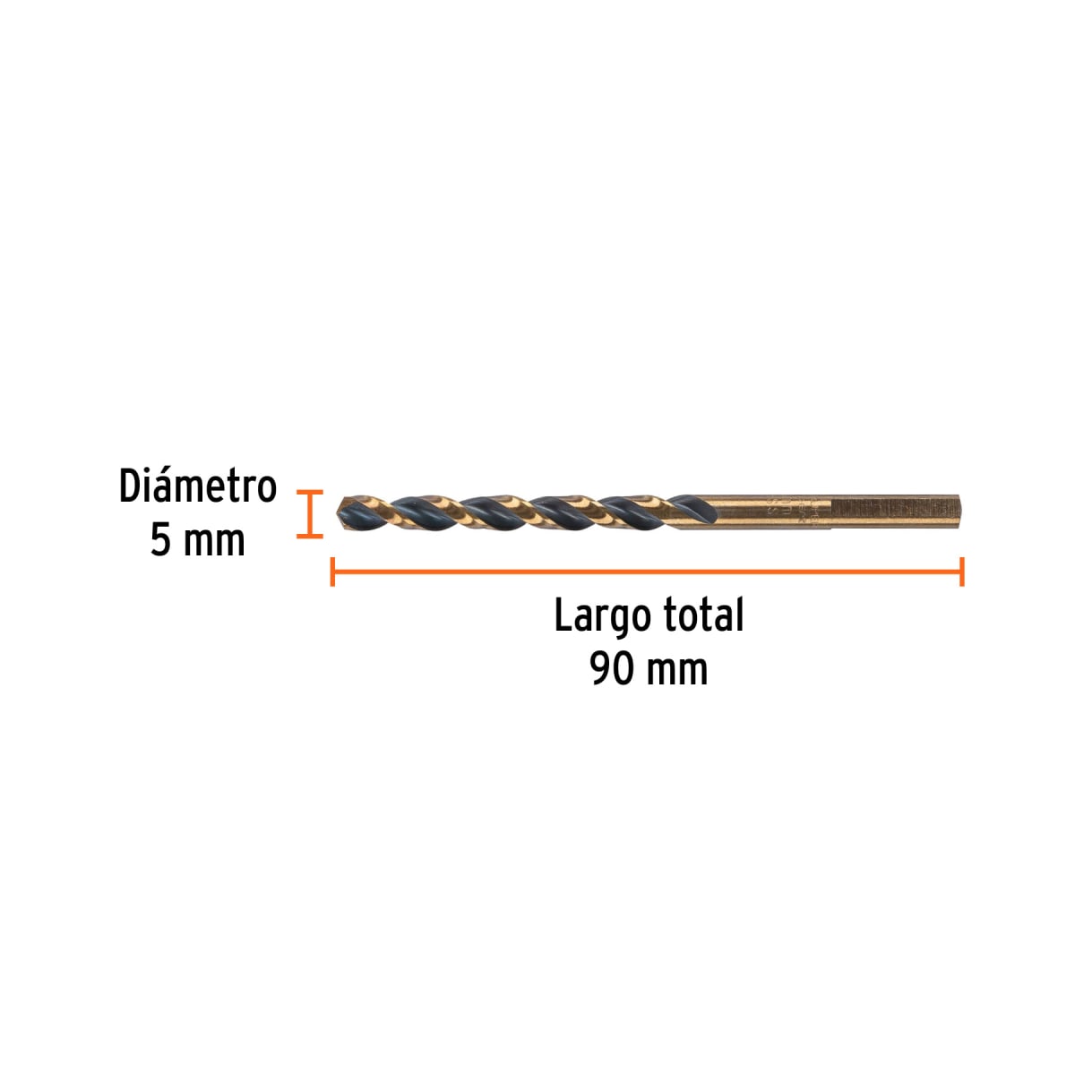 Broca HSS 5.0 mm Trugold para metal, Truper Expert por unidad3