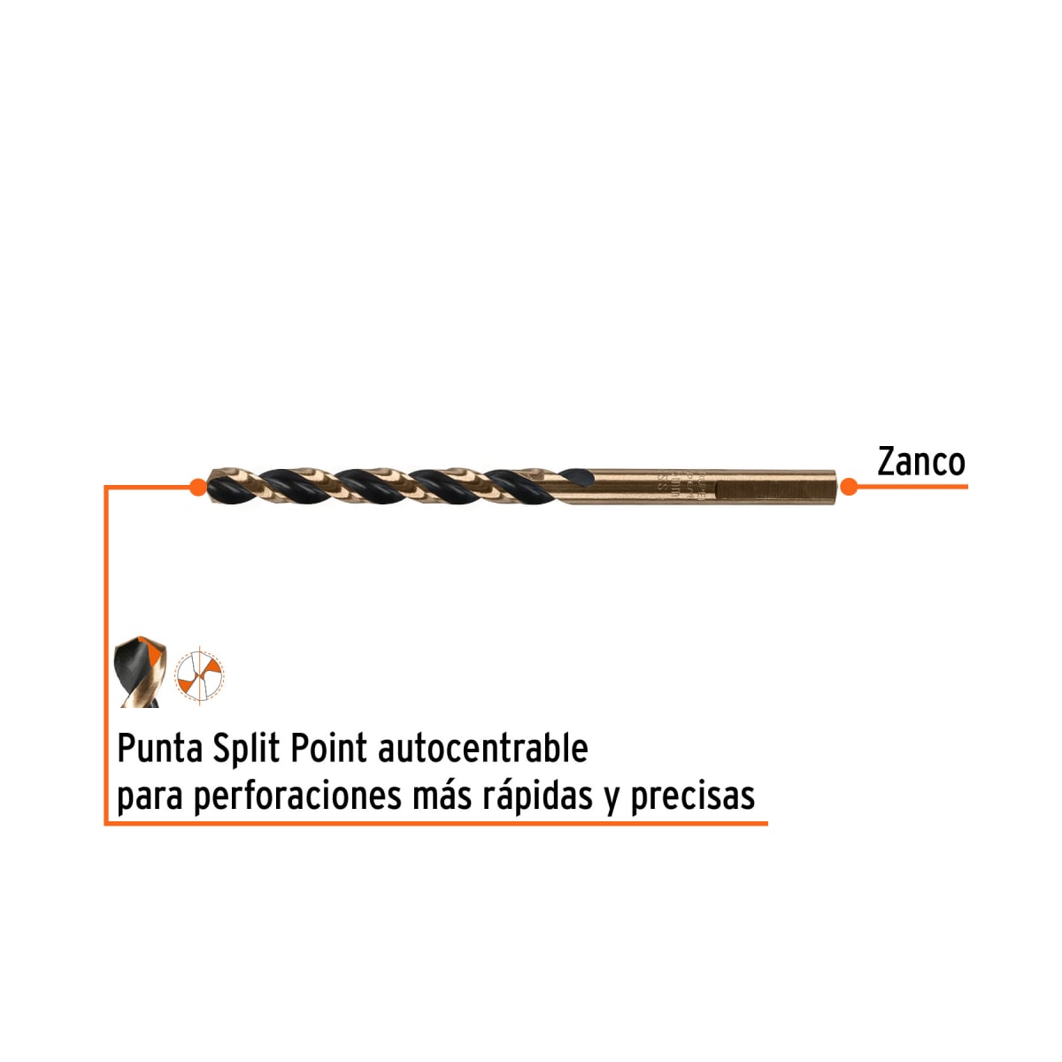 Broca HSS 5.5 mm Trugold para metal, Truper Expert2