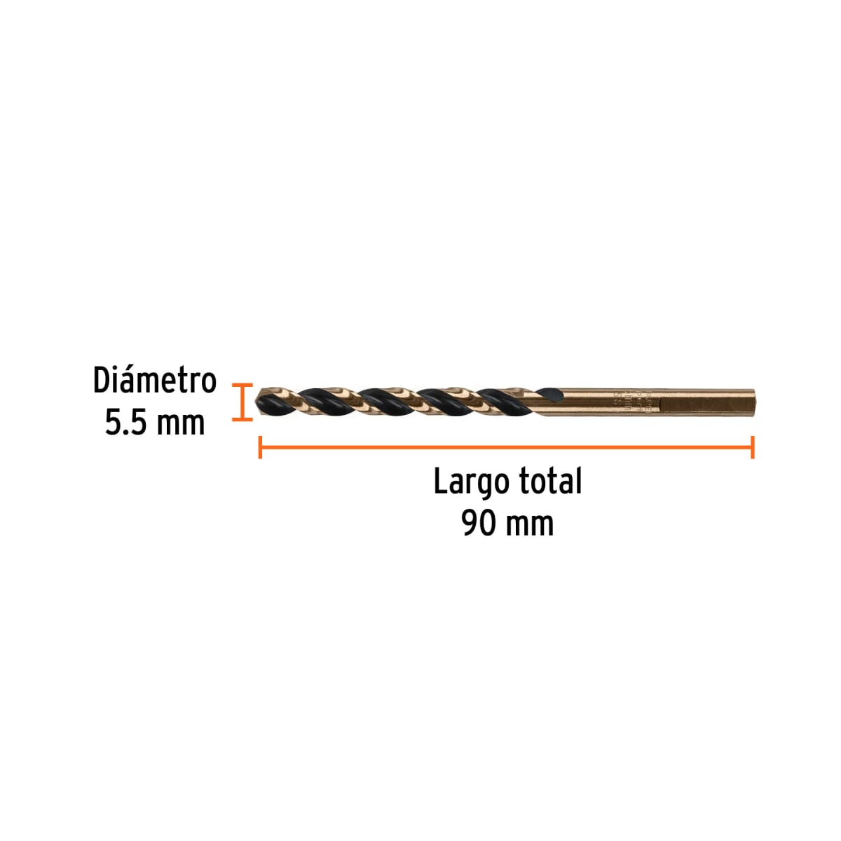 Broca HSS 5.5 mm Trugold para metal, Truper Expert3