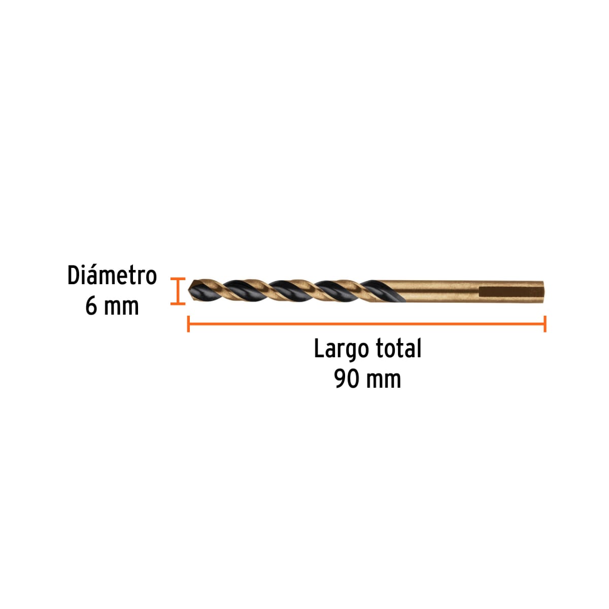 Broca HSS 6.0 mm Trugold para metal, Truper Expert por unidad3