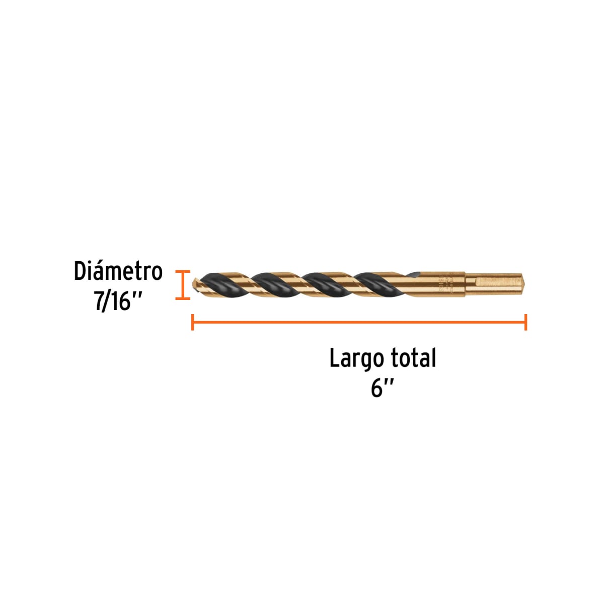 Broca HSS 7/16' Trugold para metal, Truper Expert por unidad3