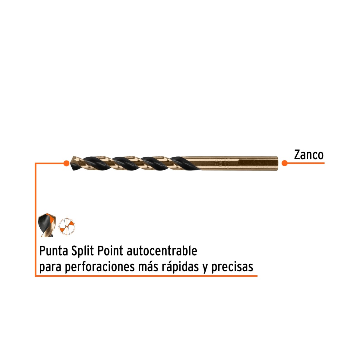 Broca HSS 7.5 mm Trugold para metal, Truper Expert por unidad2