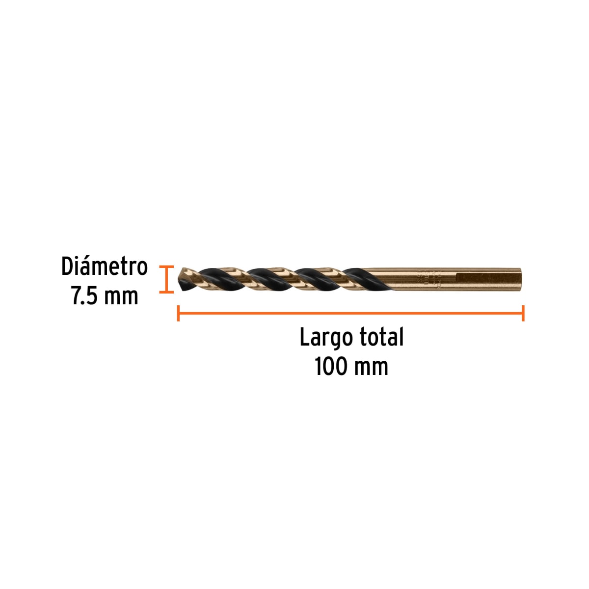 Broca HSS 7.5 mm Trugold para metal, Truper Expert por unidad3