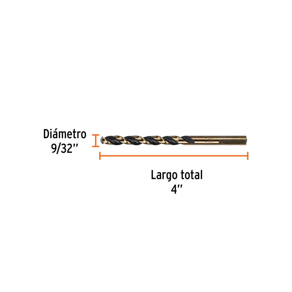 Broca HSS 9/32' Trugold para metal, Truper Expert por unidad3