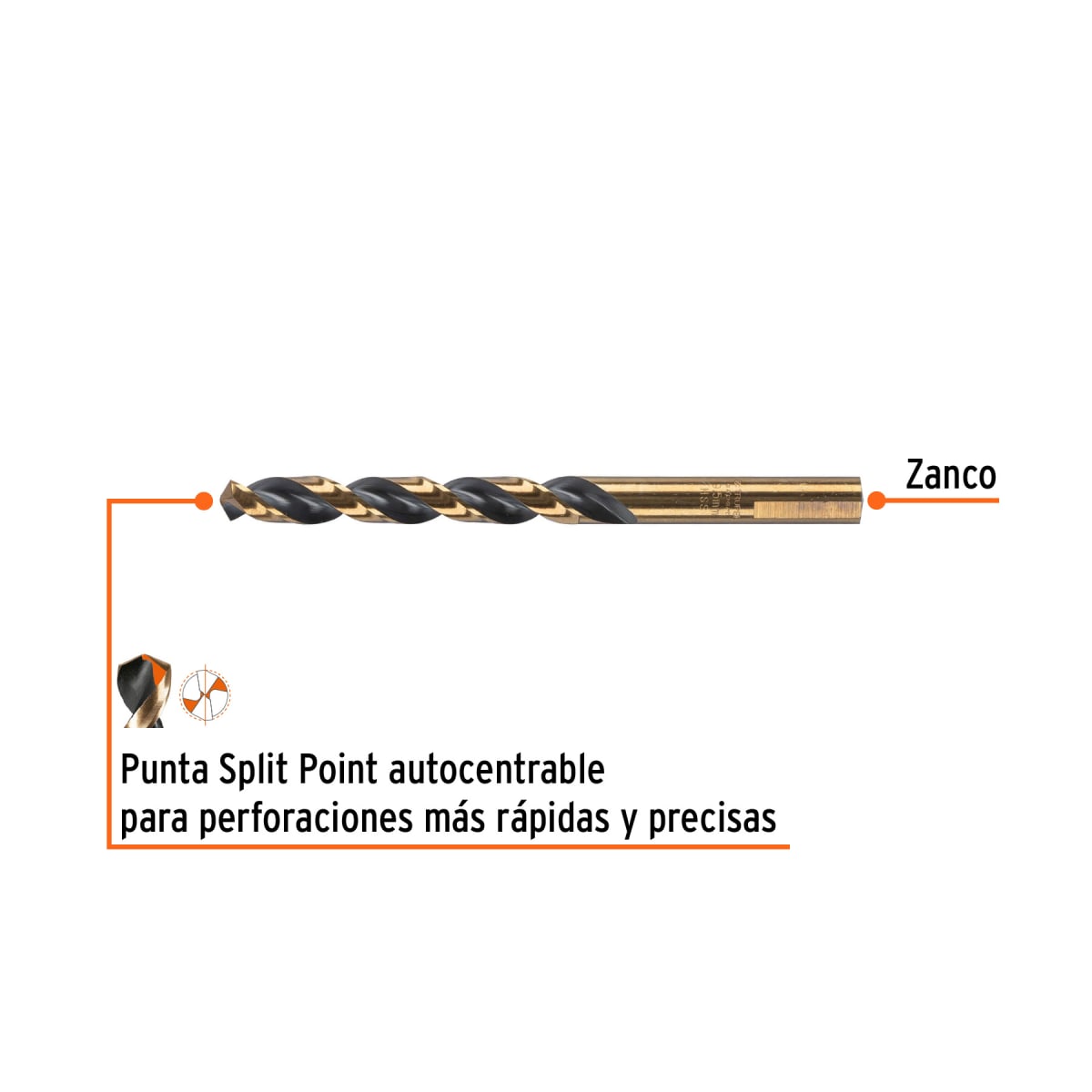 Broca HSS 9.5 mm Trugold para metal, Truper Expert por unidad2