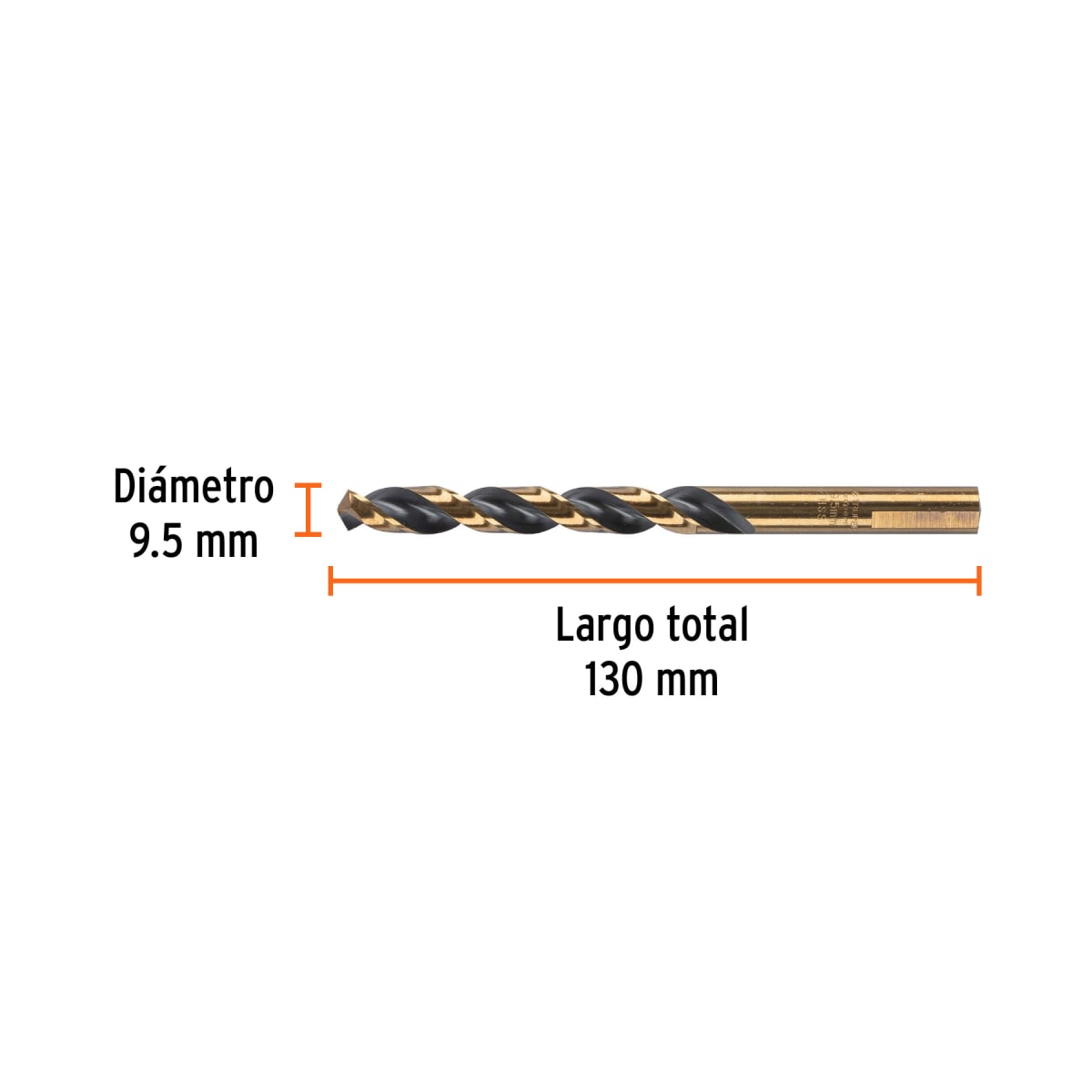 Broca HSS 9.5 mm Trugold para metal, Truper Expert por unidad3