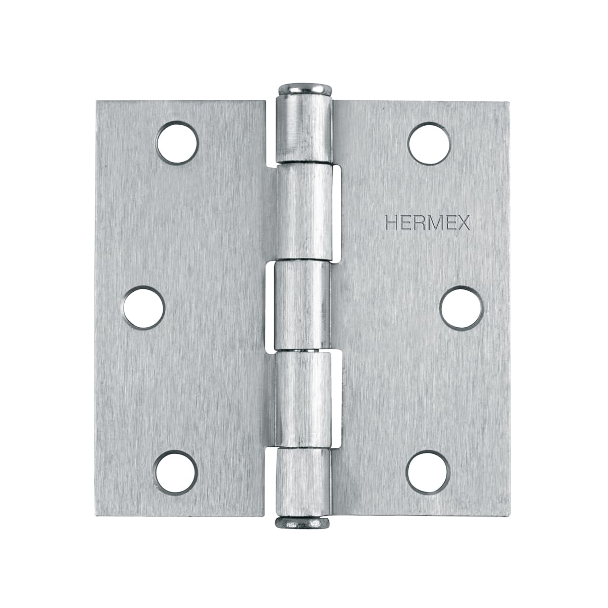 Bisagra tipo capuchina 3´´ acero cromo mate, plana, Hermex1