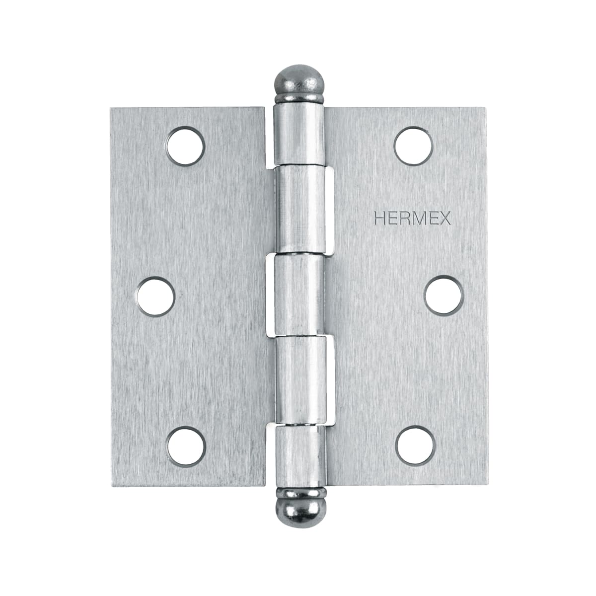 Bisagra tipo capuchina 3´´ acero cromo mate, redonda, Hermex1