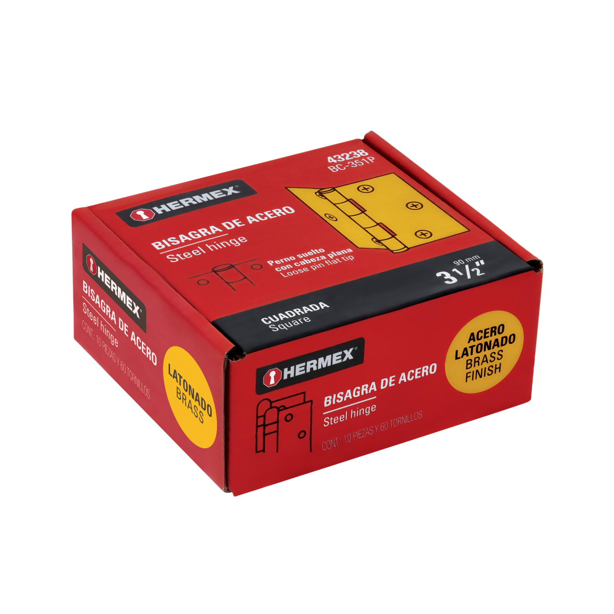 Bisagra cuadrada 3-1/2