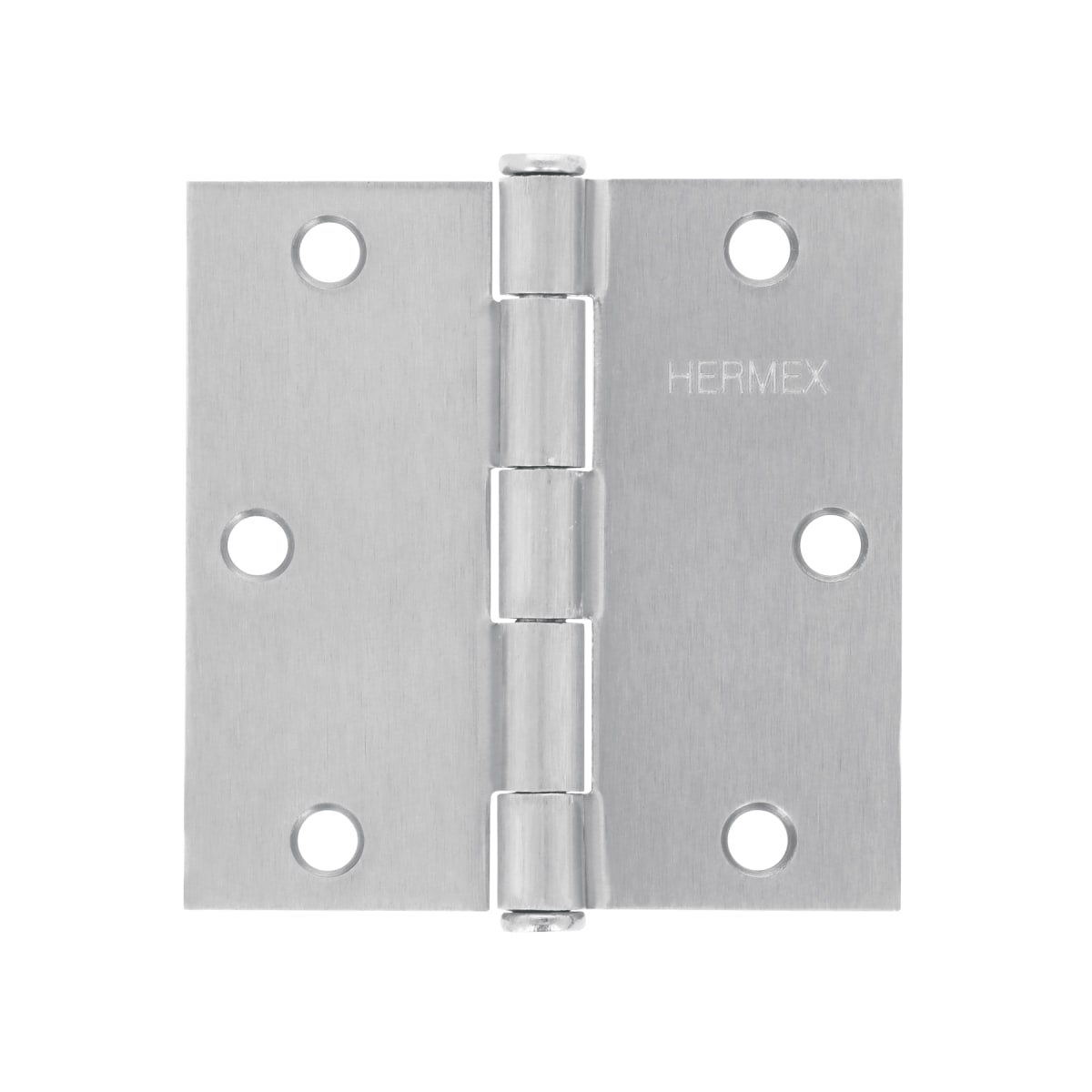 Bisagra tipo capuchina 3-1/2´´ acero cromo mate, plana, Hermex1
