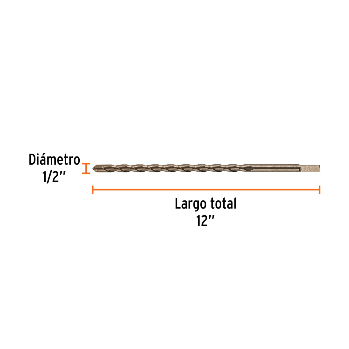 Broca para concreto de 1/2 x 12'', Truper por unidad3