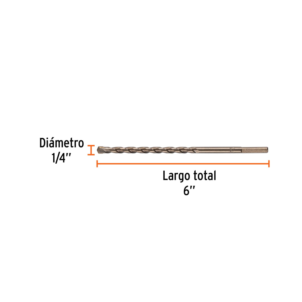 Broca para concreto de 1/4 x 6'', Truper por unidad3