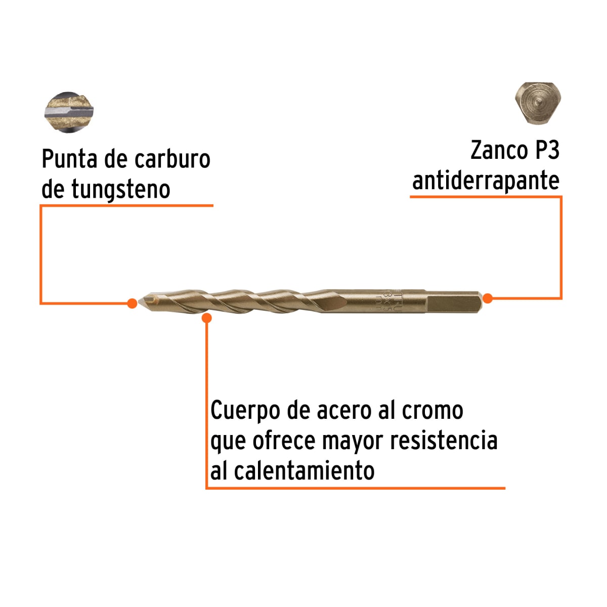 Broca para concreto 13 x 150 mm, Truper por unidad2