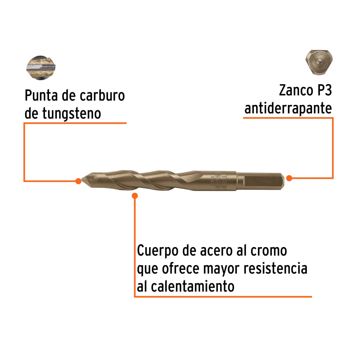 Broca para concreto 19 x 150 mm, Truper2