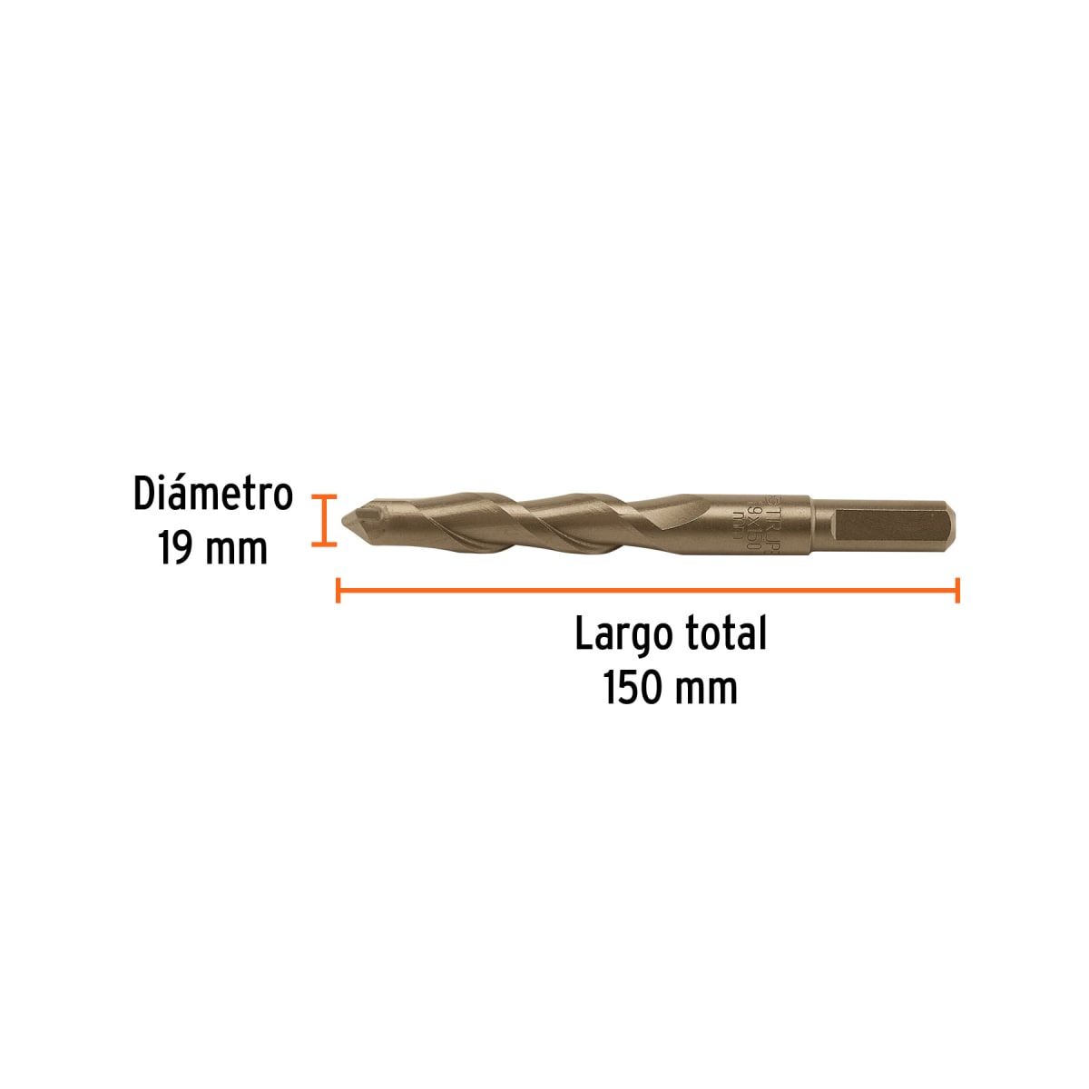 Broca para concreto 19 x 150 mm, Truper3