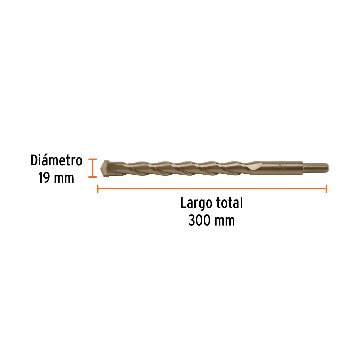 Broca para concreto 19 x 300 mm, Truper3