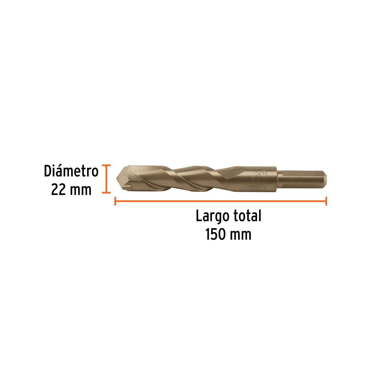 Broca para concreto 22 x 150 mm, Truper3