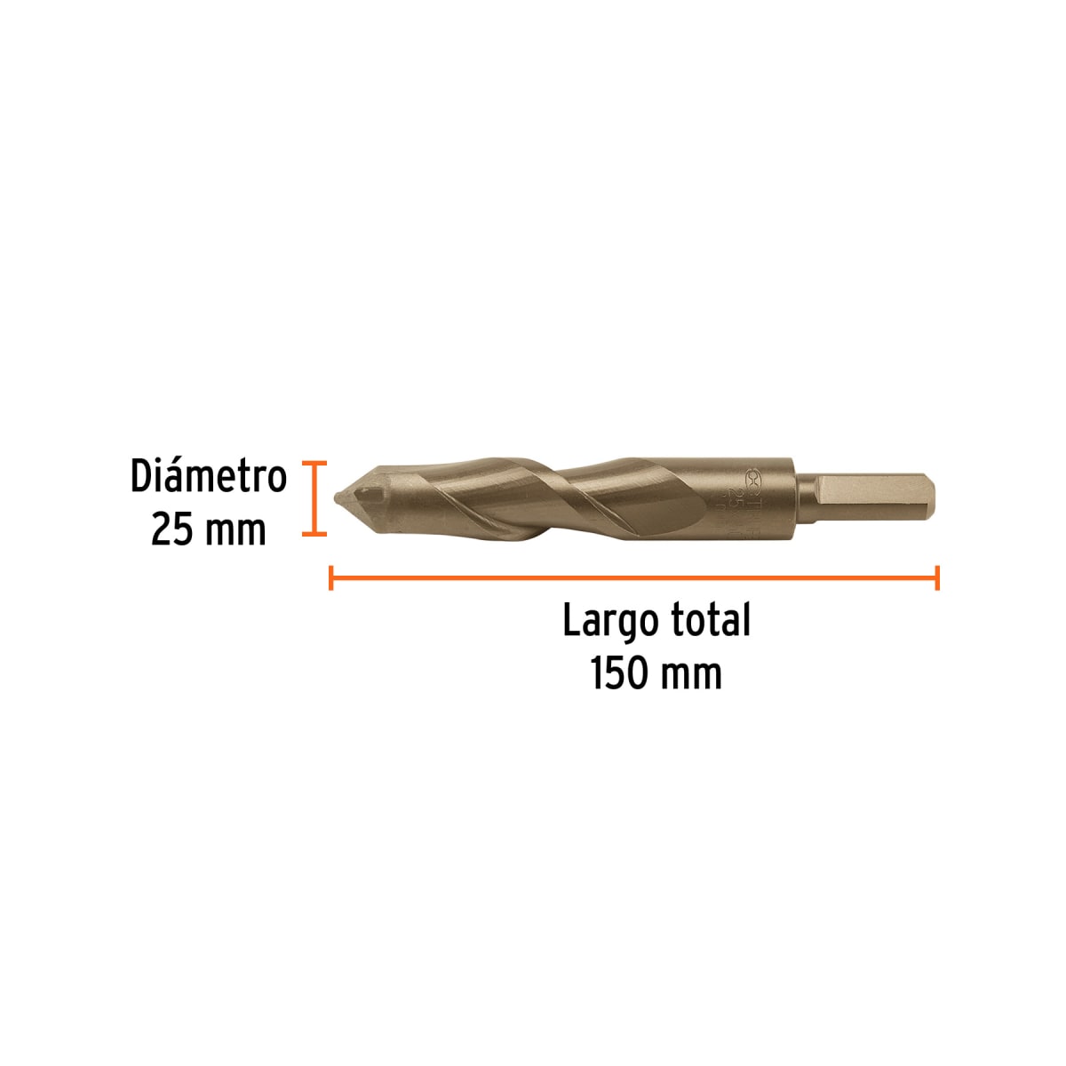 Broca para concreto 25 x 150 mm, Truper3