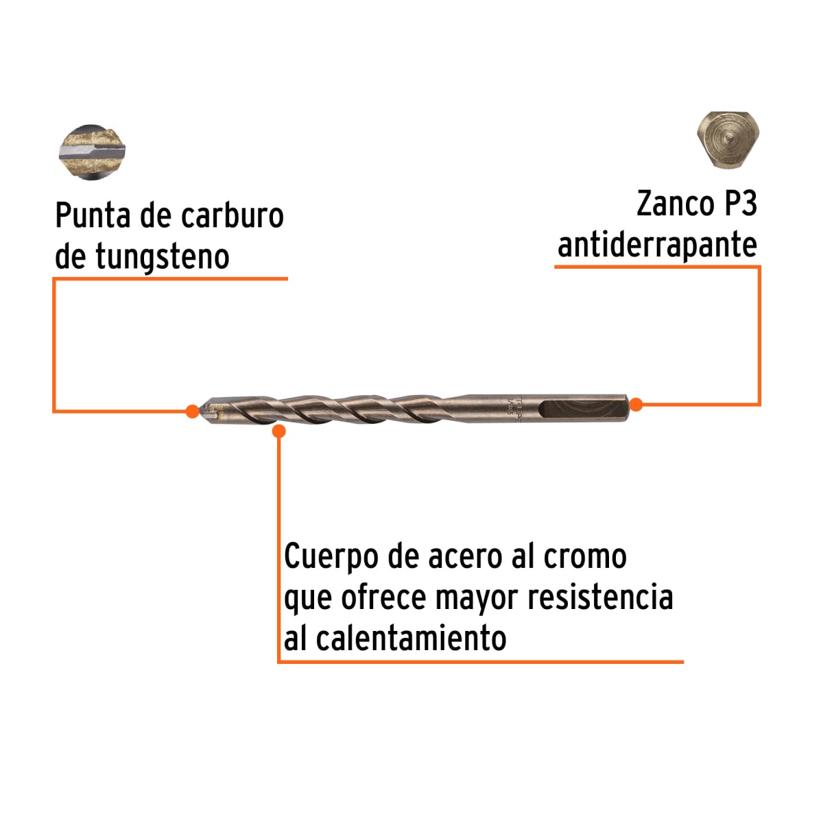 Broca para concreto de 3/8 x 5'', Truper por unidad2