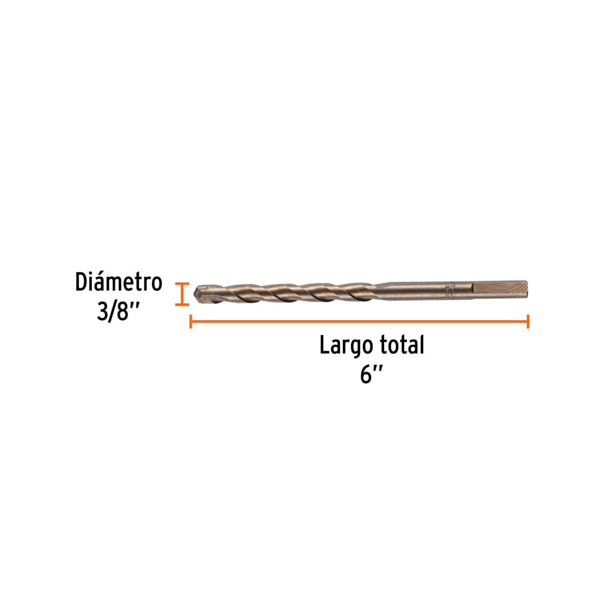 Broca para concreto de 3/8 x 6'', Truper por unidad3
