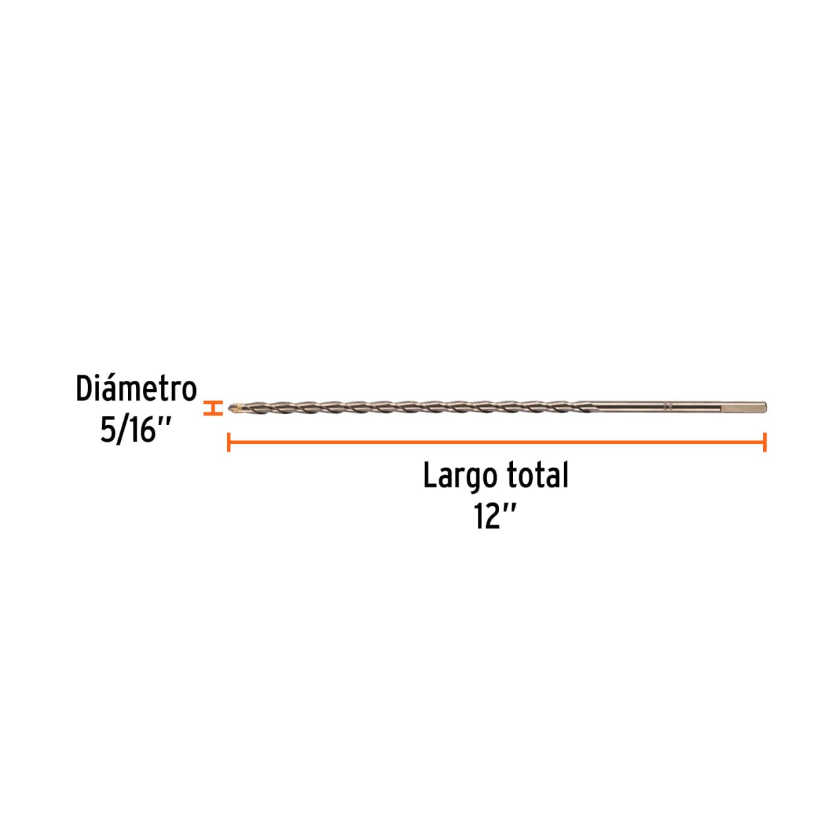 Broca para concreto de 5/16 x 12'', Truper por unidad3