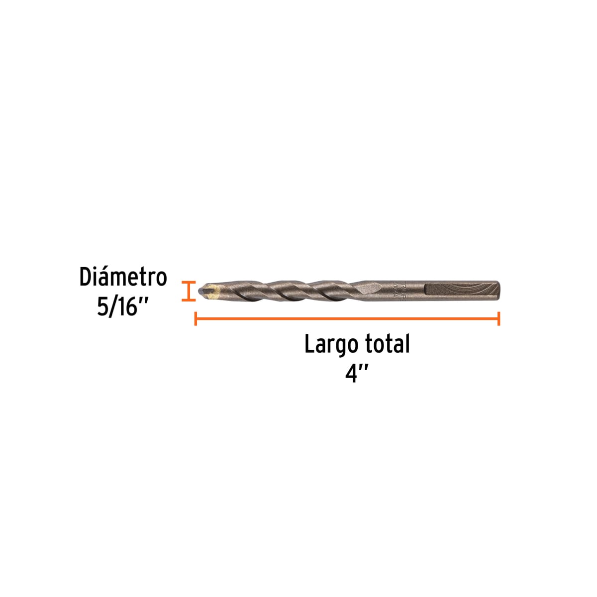 Broca para concreto de 5/16 x 4'', Truper por unidad3