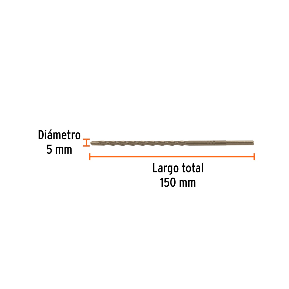 Broca para concreto 5 x 150 mm, Truper por unidad3