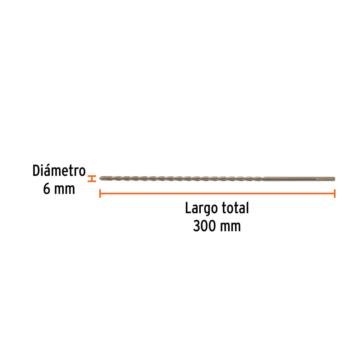 Broca para concreto 6 x 300 mm, Truper por unidad3