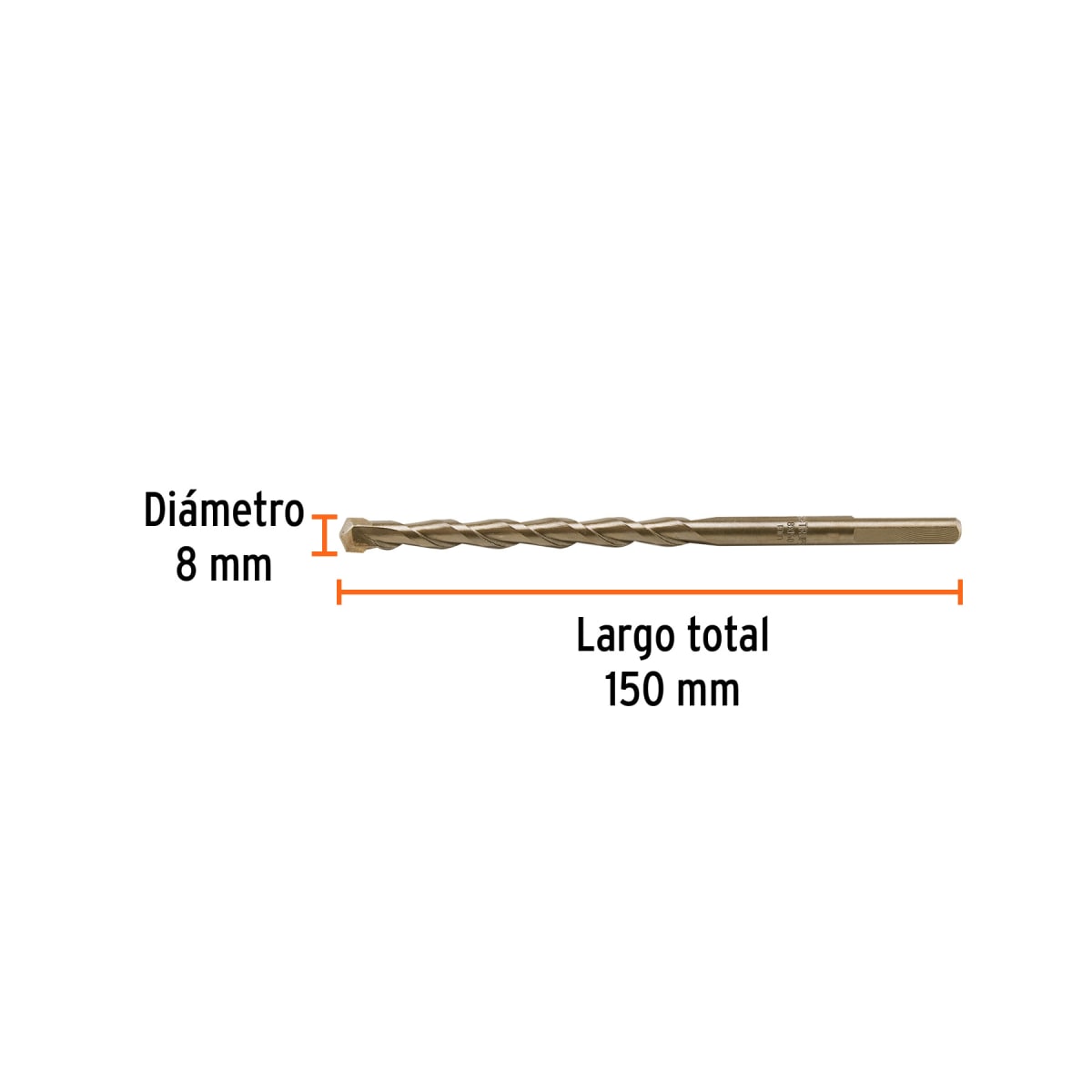 Broca para concreto 8 x 150 mm, Truper por unidad3