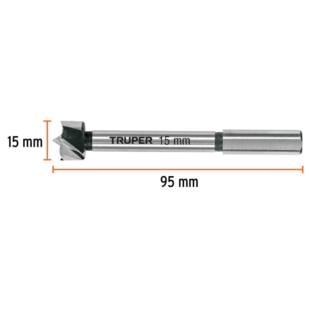 Broca para madera forstner  15mm Truper2