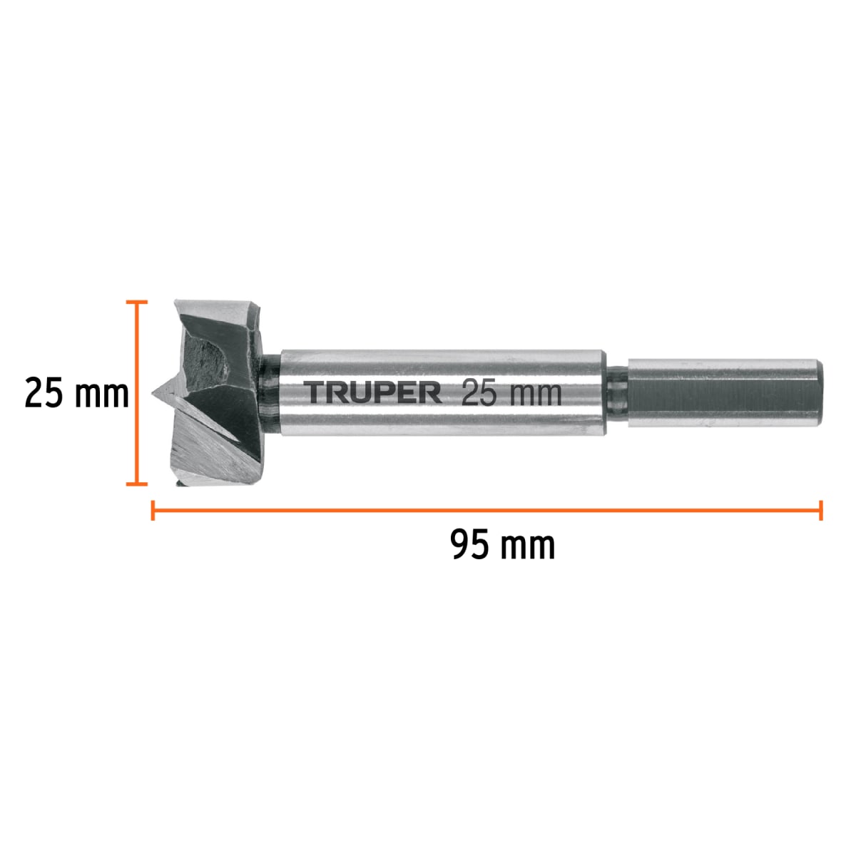 Broca para madera Forstner 25mm Truper2