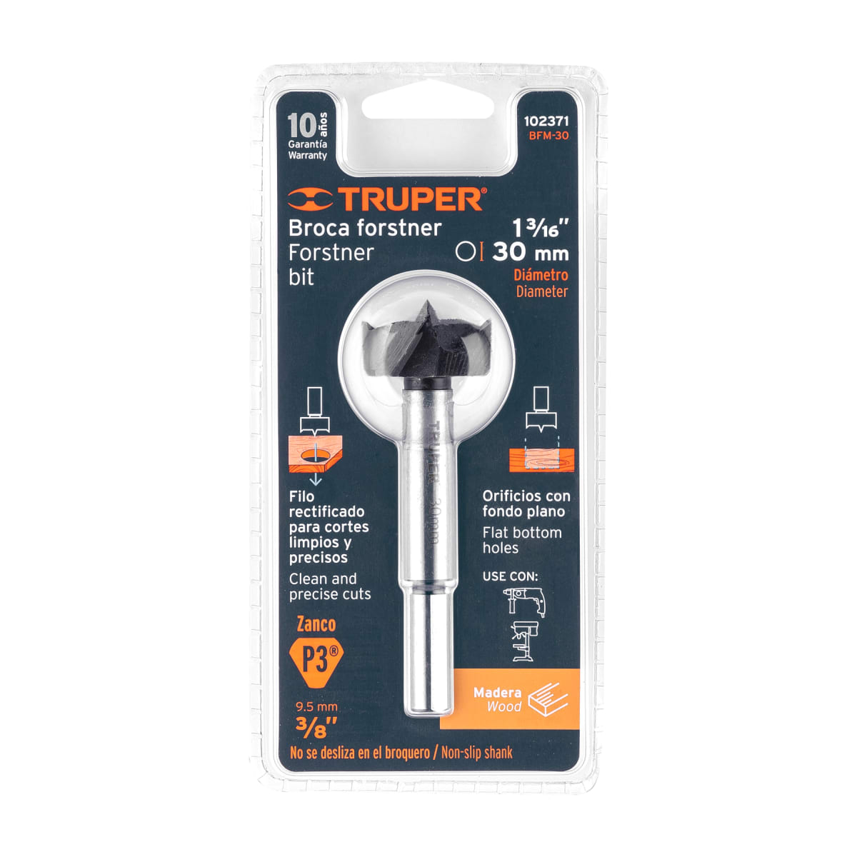 Broca para madera Forstner 30mm Truper4