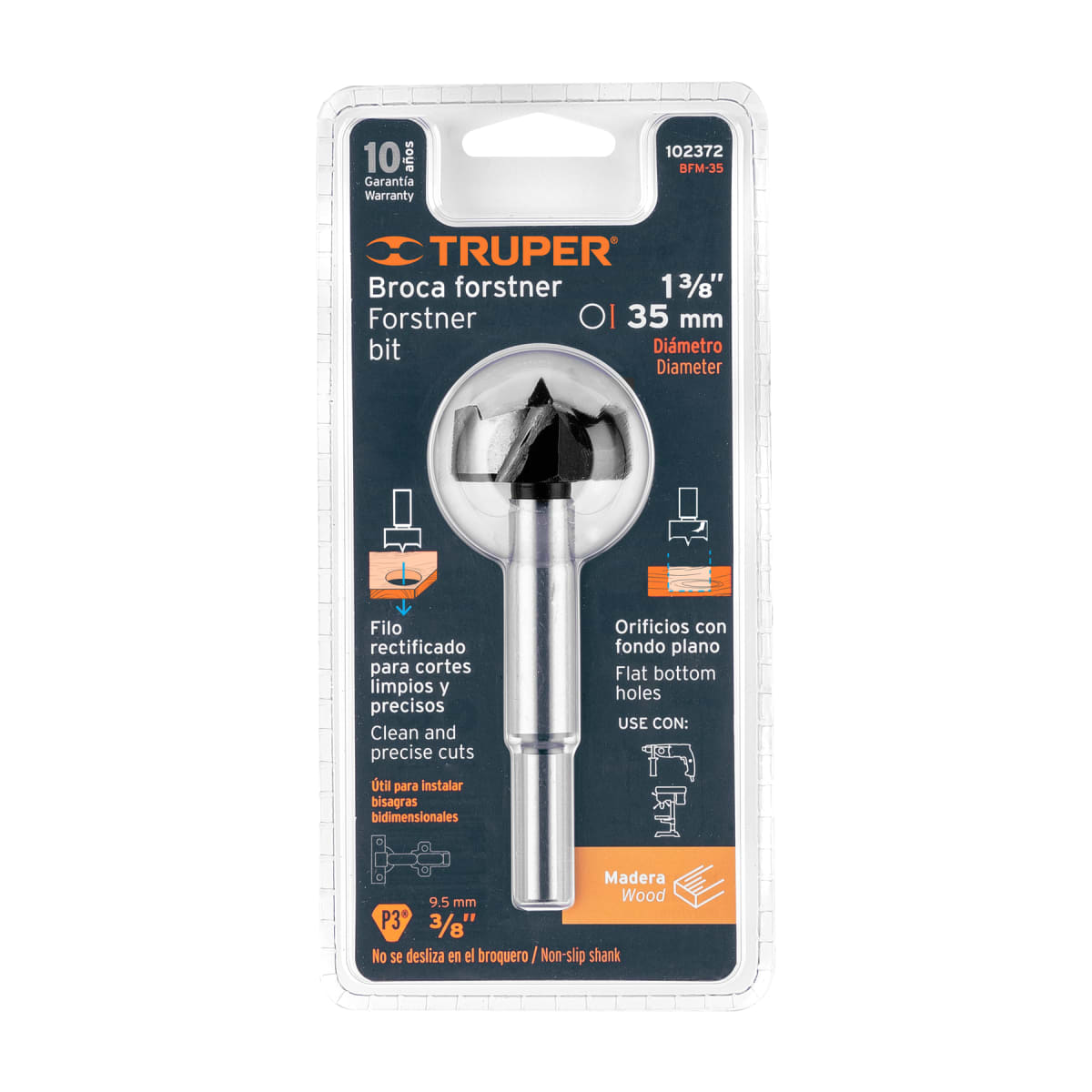 Broca para madera Forstner 35mm Truper4