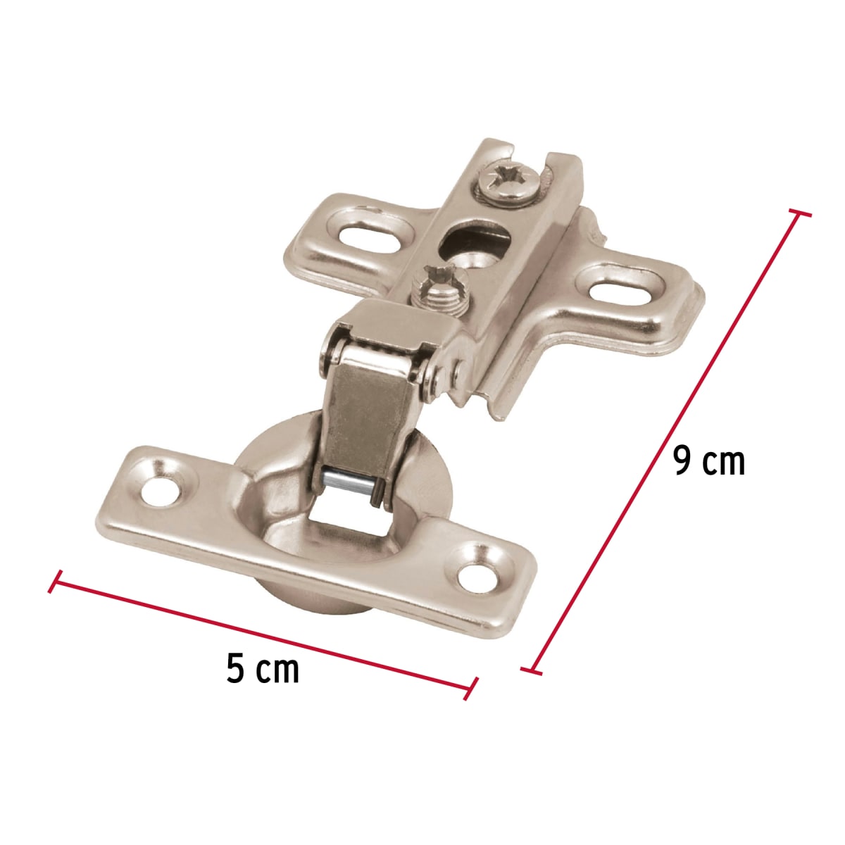 Bolsa c/2 bisagras bidimensionales de 95° cobertura media4