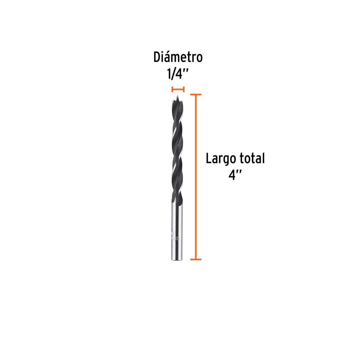 Broca con punta centradora 1/4´´ para madera, Truper3
