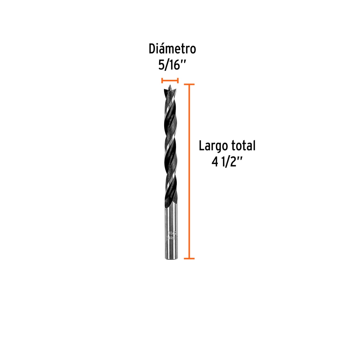 Broca con punta centradora 5/16´´ para madera, Truper3