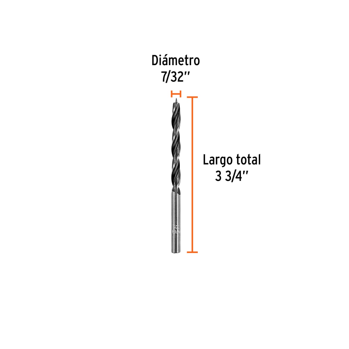 Broca con punta centradora 7/32´´ para madera, Truper3