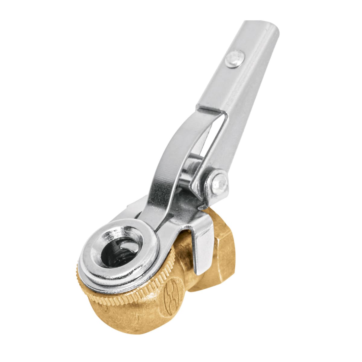 Cabeza infladora de llantas c/clip, hembra, cuerda 1/4 NPT, Truper1