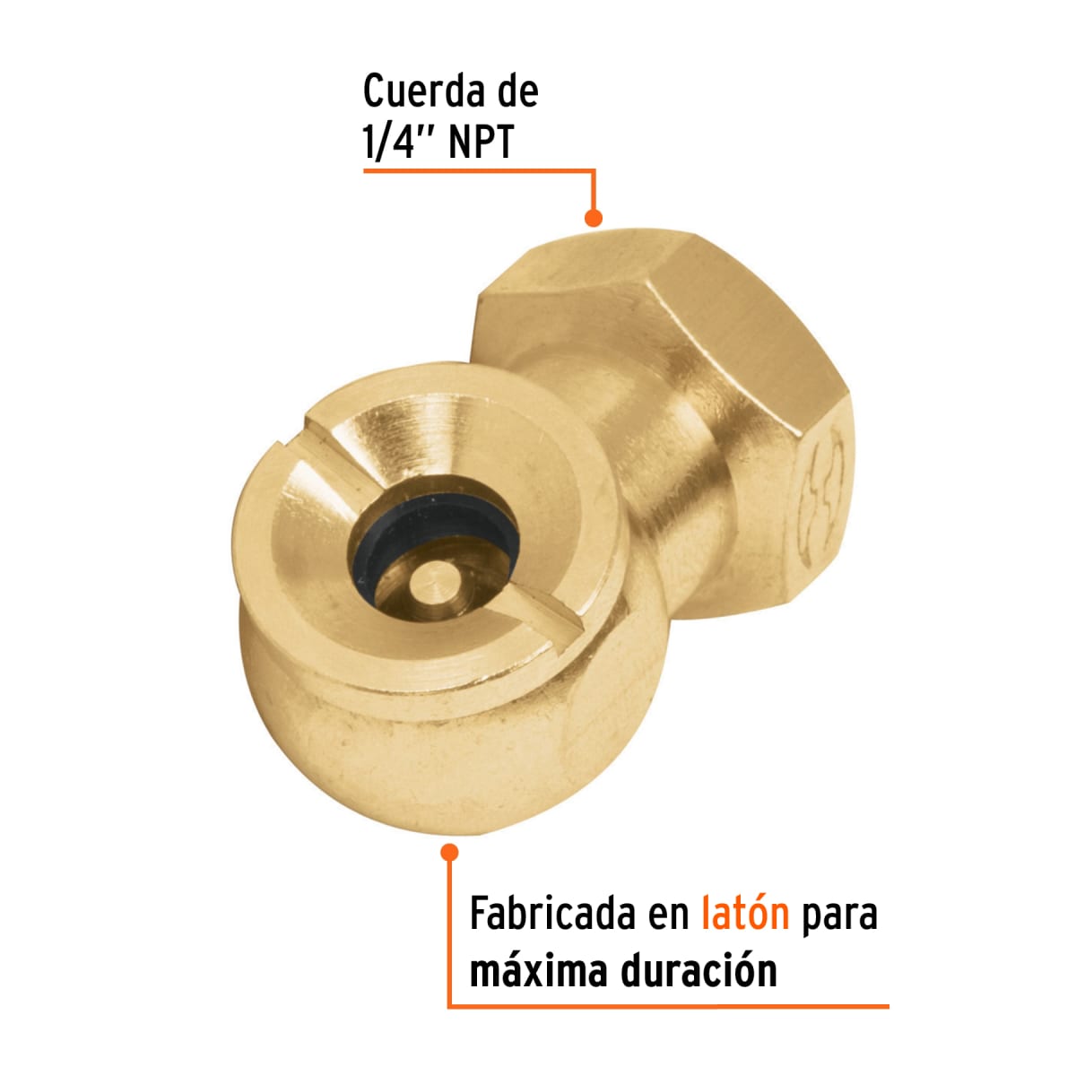 Cabeza infladora de llantas, hembra, cuerda 1/4 NPT, Truper2