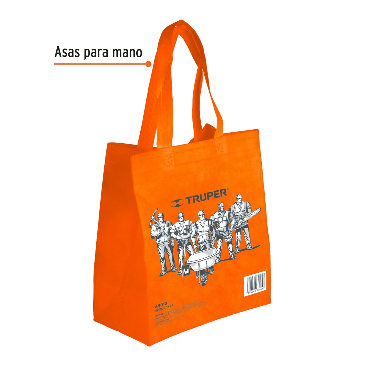 Bolsa ecologica naranja 30 x 40 cm3