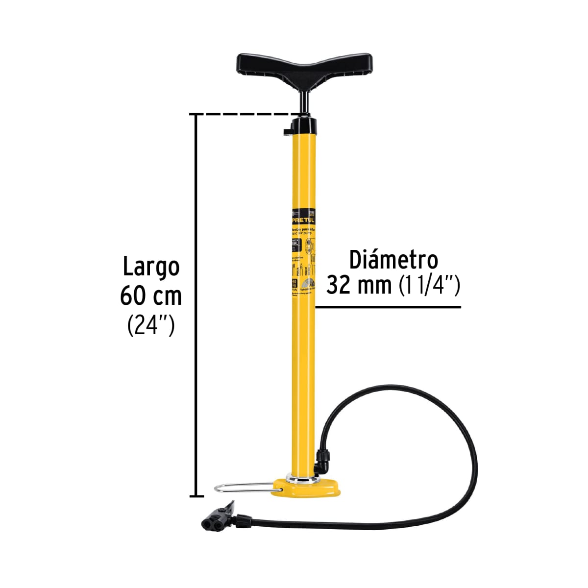 Inflador Para Bicicletas Piscinas Pelotas Aguja Pretul3