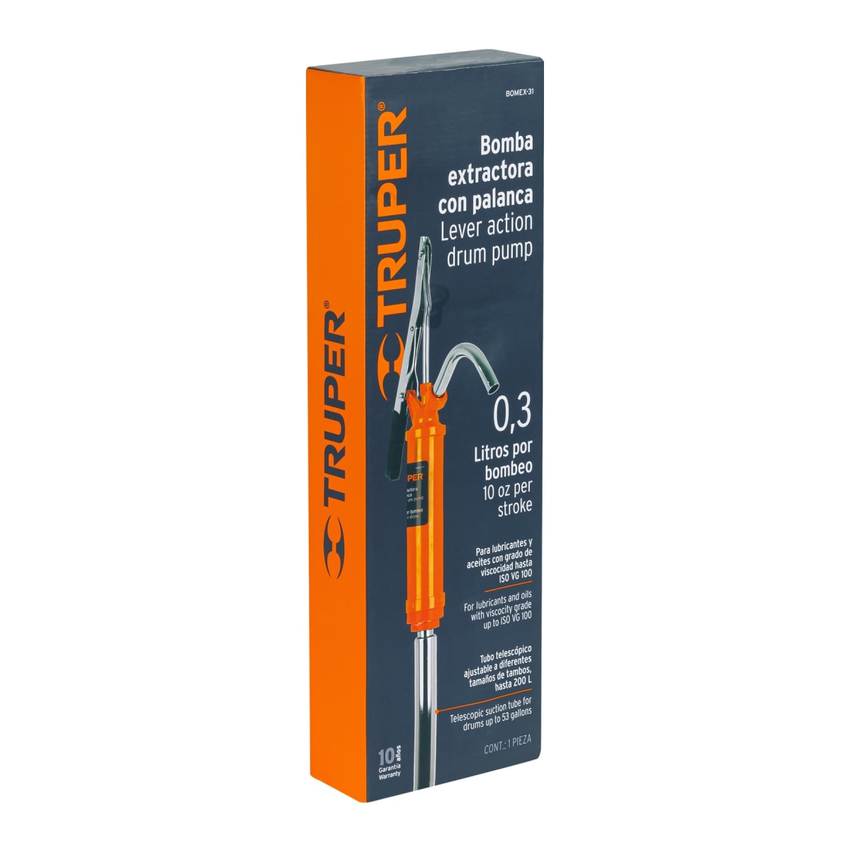 Bomba extractora de aceites con palanca Truper3
