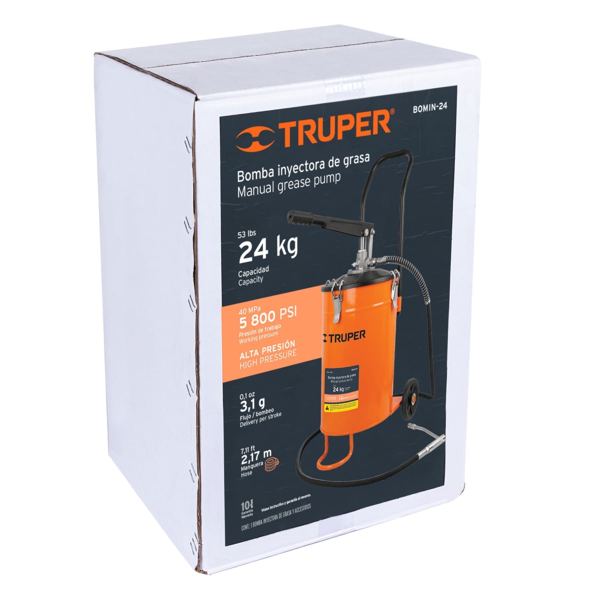 Bomba inyectora de grasa 24 Kg Truper3