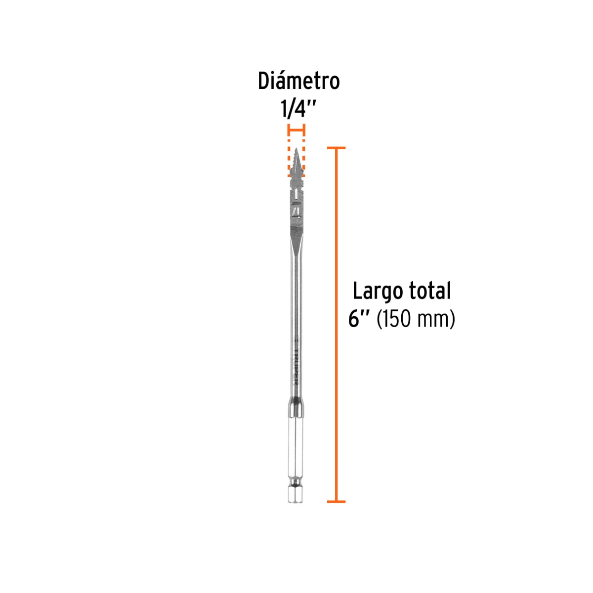 Broca paleta 1/4´´ para madera, Truper3