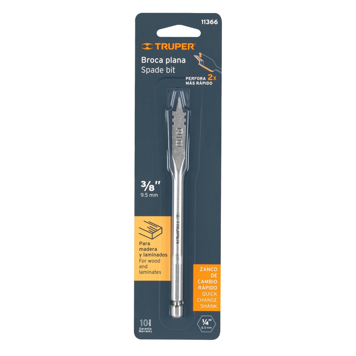 Broca paleta 3/8'' para madera Truper4