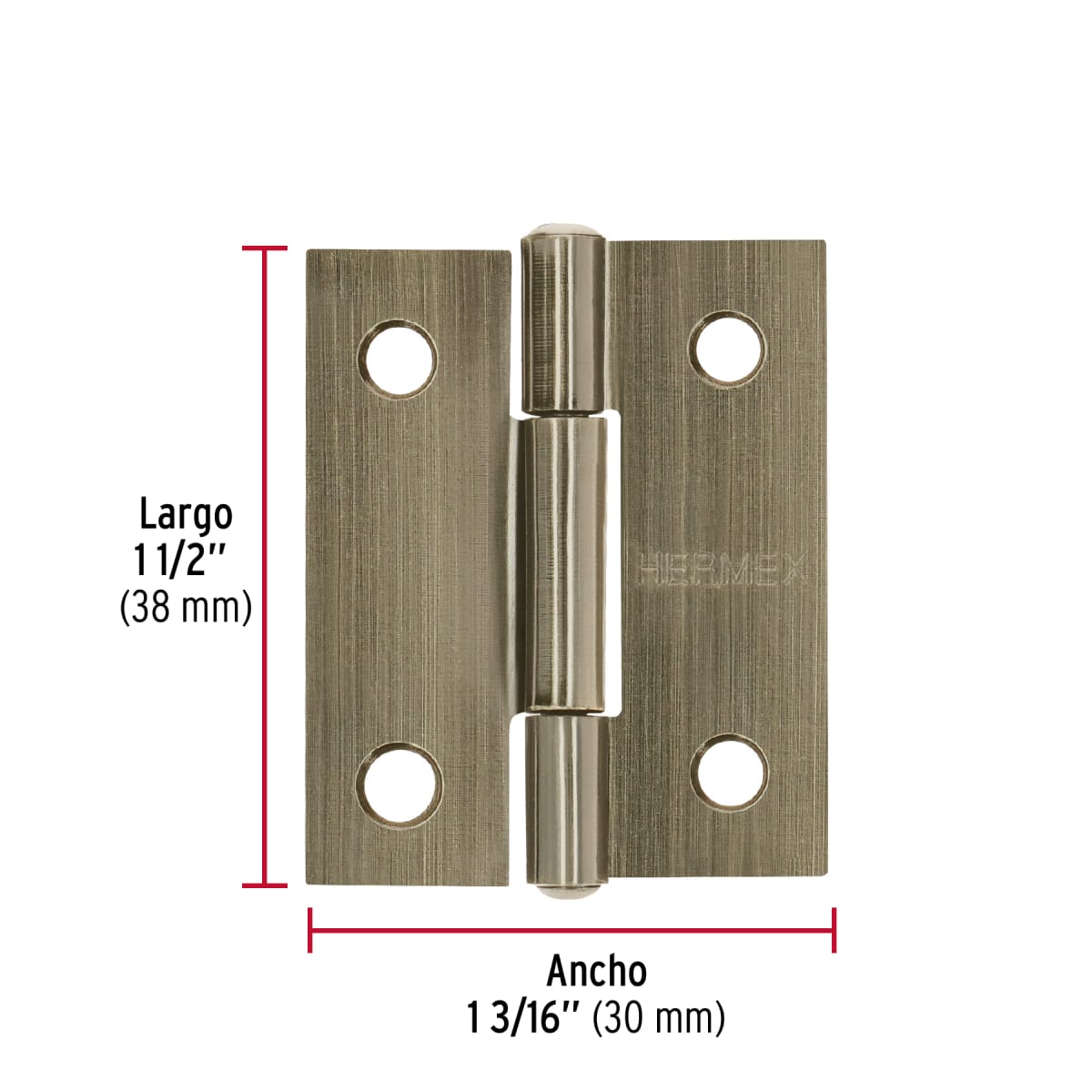 Bisagra rectangular 1-1/2