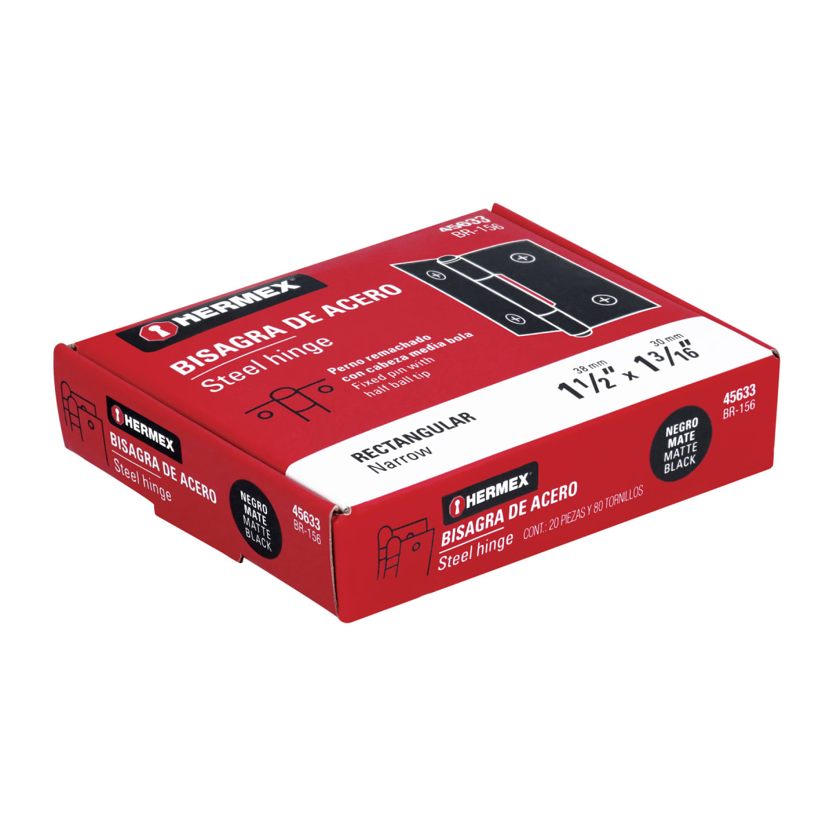 Bisagra rectangular 1-1/2