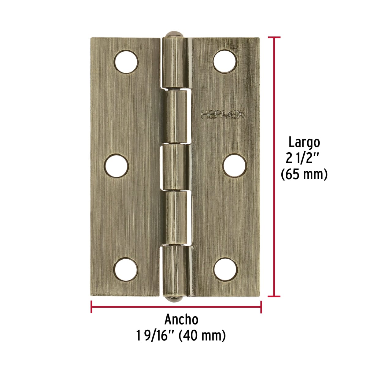 Bisagra rectangular 2-1/2