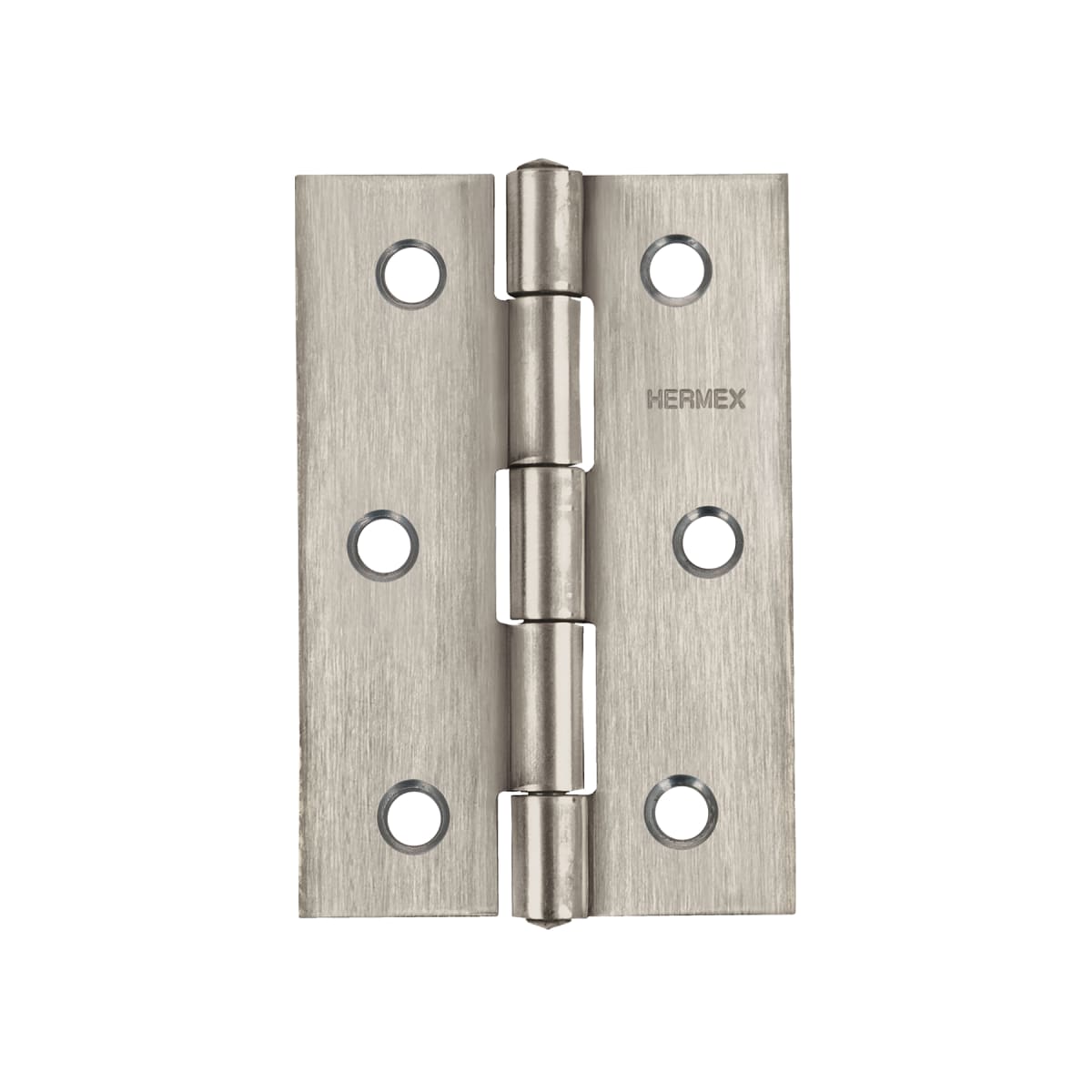 Bisagra rectangular 2-1/2´´ acero inox, cabeza media bola, Hermex (Caja de 10 unidades)1